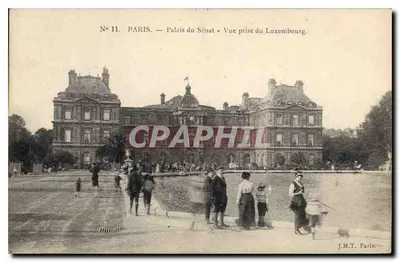 Pałac Senatu — Widok z Luxembourg — J.M.T. Paryż, nr 11