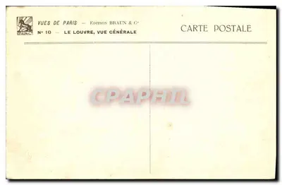 The Louvre — General View — Edition Braun & C°, N° 10 — Back