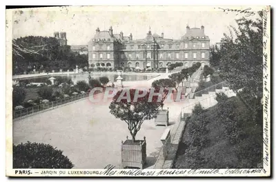 Stara pocztówka Paryż, Jardin du Luxembourg