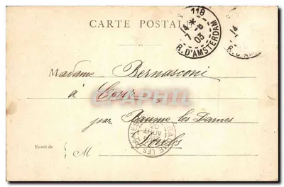 Stara pocztówka Paryż, Jardin du Luxembourg — Rewers