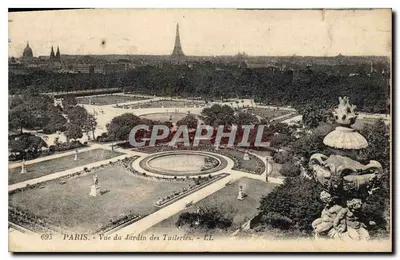 Paryż — Widok ogrodu Tuileries — LL, nr 695