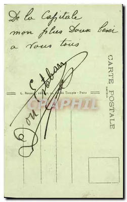 Praça da Bastilha — Coluna de Julho — L. Boisso, editor, rua do Templo, Paris — Verso