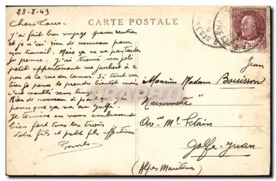 Marseille — La Canebière i Pomnik Mobilów — wydawca anonimowy — Rewers