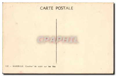 Pôr do sol sobre as ilhas — Marseille — série 132 — Verso