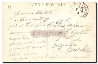 Marselha — Nossa Senhora da Guarda — editor não identificado — Verso