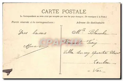 Marseille - Het Cours Belsunce — tram n°213 en voetgangers — uitgever niet zichtbaar — Achterkant