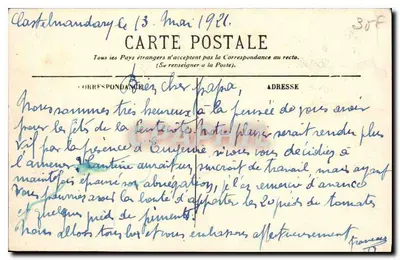 Marselha — Cours Belsunce — trem n°632 — Editor EL — Verso