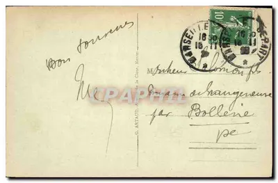 Marseille - Rocher du Piaire — wydawca G. Artaud, Nantes, nr 16 — Rewers