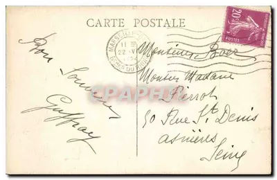 Marseille — Pałac Longchamp — Wydawca nie widoczny — Rewers