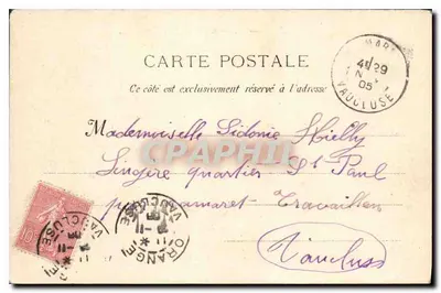 Marseille : Rada Miasta — widok placu z nabrzeżem i łodzią — wydawca G.M. n°83 — Rewers