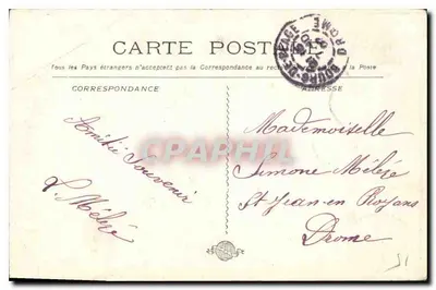 MARSEILLE. O Châtelet do Parc Borély — Bilhete postal antigo n°28, editor — Verso