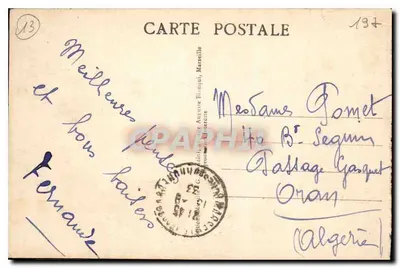 Marsella — Vista general N.-D. de la Guardia — Mireille — Reverso