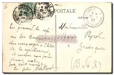 Marseille — Bassins de la Joliette — EL. — Verso
