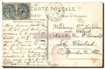 Marselha — Entrada do Bassin de la Joliette — Edição B. F. n°29 — Verso