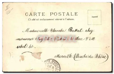 Marseille — La Joliette und die Messageries Maritimes — Verlag Battail Auguste — Rückseite