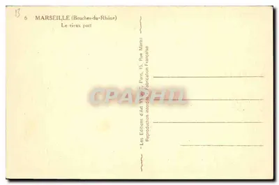Marsiglia (Bouches-du-Rhône) — Il vecchio porto — Les Éditions d'Art 'W' Parigi — Verso