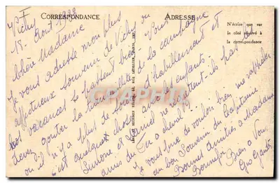 Vichy — O Casino — LL — n° 316 — Verso