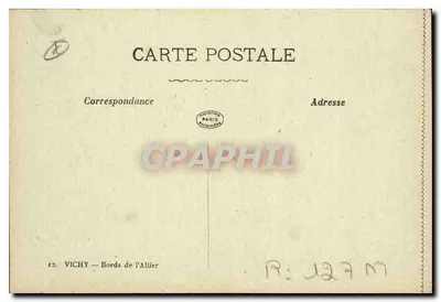 Vichy — Brzegi rzeki Allier — Wydawca: Phototypie Paris — Rewers