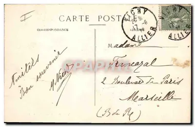 Vichy — Um canto do Parque — Edição « À la Ménagère » — Verso