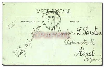 Vichy — Façada kasyna — Widok na ogród — Wydawnictwo Chartier, Optometrista — Rewers