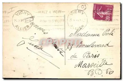Vichy (Allier) — Brzegi rzeki Allier — Zbiór Faure-Combes — Rewers