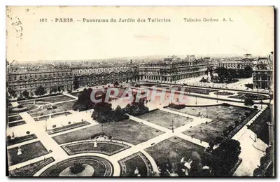 Paryż — Panorama ogrodu Tuileries — A. L.