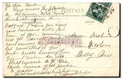PARIS - A Estátua de Alexandre Dumas pai (N°693) — Verso