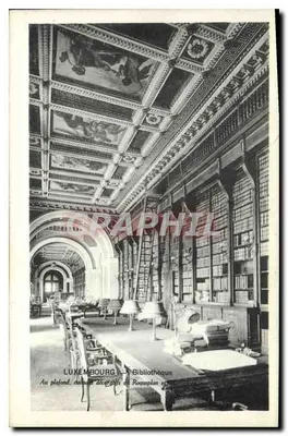 Luxemburg — Biblioteka — Na suficie, malowidła Roqueplan