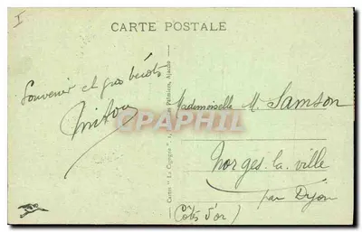 La Corsica — Il Golfo di PORTO — Cartolina postale n°66, edita da Cartes 'La Cigogne' — Verso