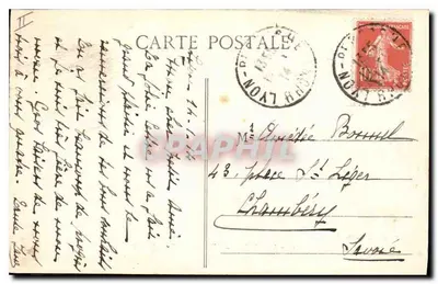 Lyon — Fontanna Bartholdi — Monumentalna rzeźba z wybitego i martwego ołowiu, wybudowana w 1892 r. — S. FARGES, WYDAWCY — LYON, nr 5275 — Rewers