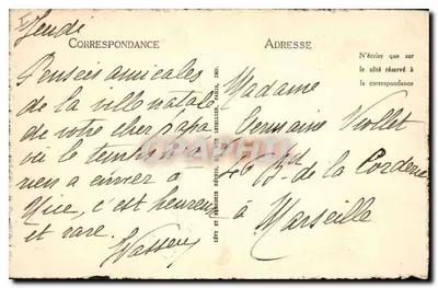 LYON — Fontanna Bartholdi na Placu Terreaux — LL — Rewers