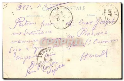 LYON — Hôtel de Ville — Côté au Théâtre — wydawca E.P.D. nr 1153 — Rewers
