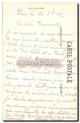 PARIS — Widok ogrodu Tuileries — LL, nr 695 — Rewers