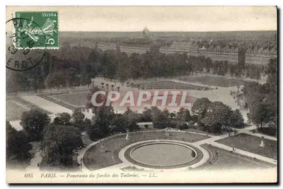 Paryż — Panorama ogrodu Tuileries — L.L. — n°693