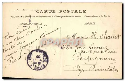 Ponte Real e Pavilhão de Flore — Paris — editor não identificado, número de série 48 — Verso