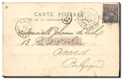 Stara pocztówka Paryż 12 listopada 99 Buttes Chaumont Karta 1899 — Rewers
