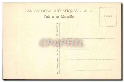 Paryż - panorama Jardin des Tuileries - Tuileries Gardens - A. L. — Rewers