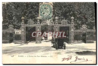 PARIS — Wejście do Parku Monceau — LL. — Joseph Granini