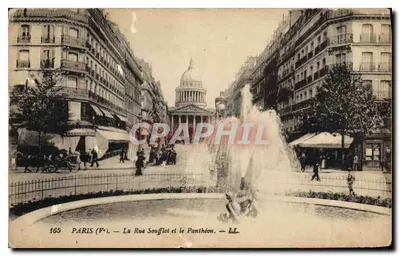 Paryż (V°) — Rue Soufflot i Panthéon — LL