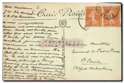 LYON — Najświętsza Maryja z Fourvière — Absydę — LL. — Rewers