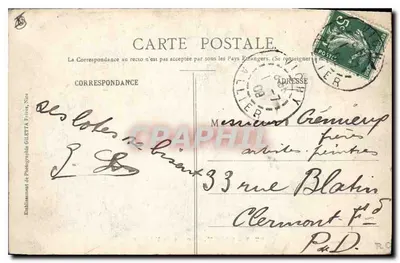 Vichy - Margens do Allier — Edição Giletta, fot. Nice, n° 2719 — Verso