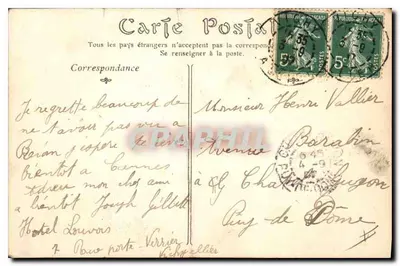 Vichy — Kościół Świętego Ludwika, Front wschodni — ND Phot, n° 246 — Rewers