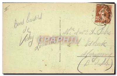 Vichy - Strzelanie do gołębi przy brzegu Allier — wydawca Vichy, nr 126 — Rewers