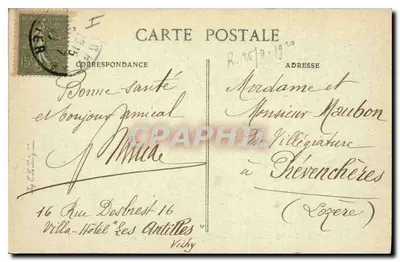 Vichy — Kasyno — Widok z dużej alei — Rewers
