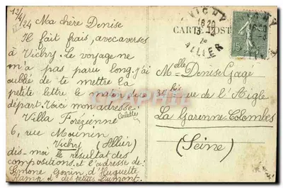 Vichy — Kąt na Allier — wydawca M.T. n°200 — Rewers