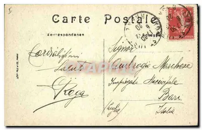 LYON — Najświętsza Maryja Panny Fourvière — Stara pocztówka CPAPHIL n°179 — Rewers