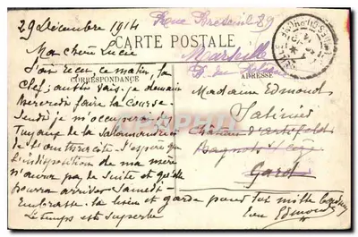 Marseille — Corniche — Anse du Prophète — Wydawca anonimowy, numer serii nie widoczny — Rewers