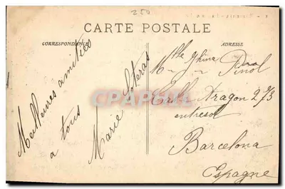 Marseille - La Corniche — widok portu i schodów — wydawca nieznany, nr 21 — Rewers