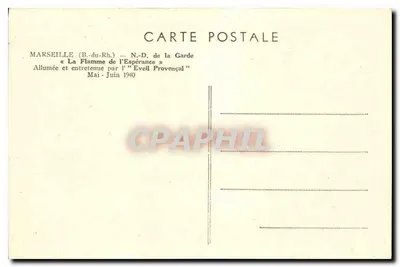 Marinette de la Garde — La Flamme de l'Espérance — Marsella (B.-du-Rh.) — Reverso