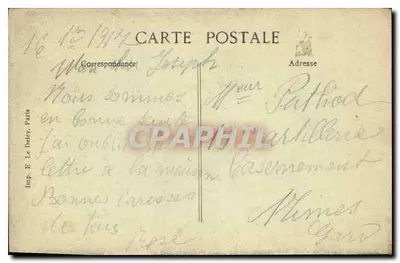 Marselha — Igreja dos Reformados e estátua monumental — Imp. E. Le Deley, Paris — Verso